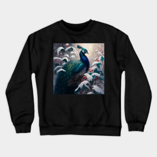 Winter Peacock Crewneck Sweatshirt